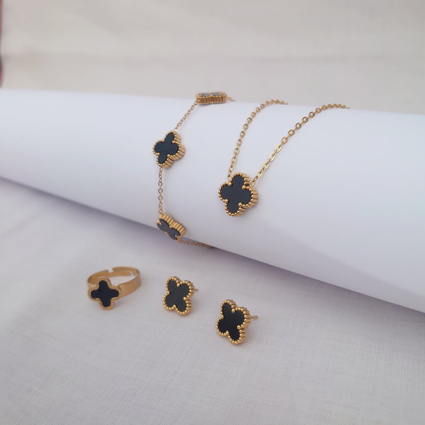 Stainless Steel Black Clover Set