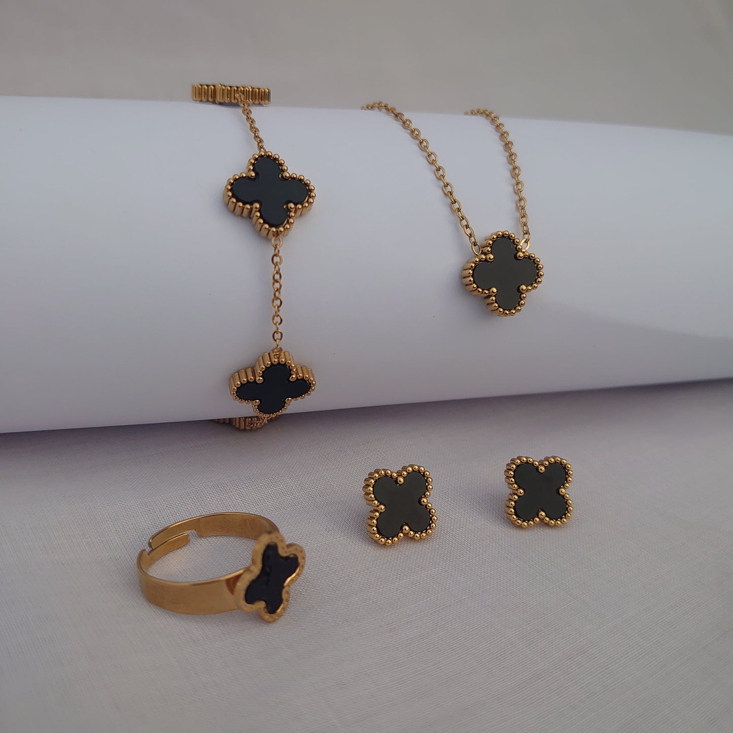 Stainless Steel Black Clover Set